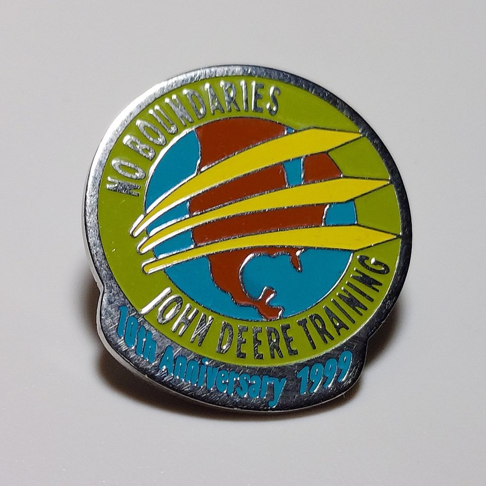 No Boundaries Employee Training Lapel Hat Pin Vtg 1999